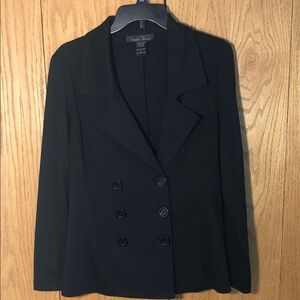 Brandon Thomas Black Double-Breasted Blazer size Small